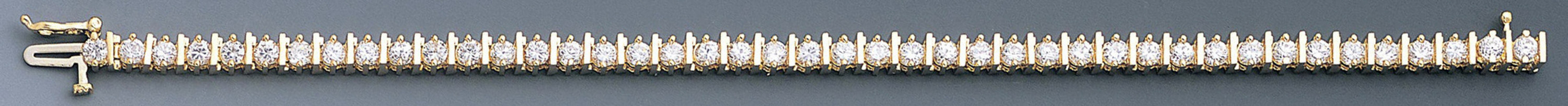 14k Gold 2.6 Ct. Round Cz Tennis Bracelet